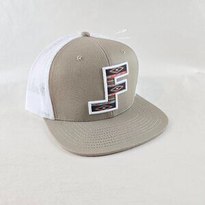 Lane Frost Rambler Hat Trucker Hat Mens Tan White Mesh Snapback Adjustable